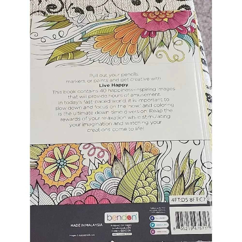Live Happy / Amazing Grace Advanced Coloring Books